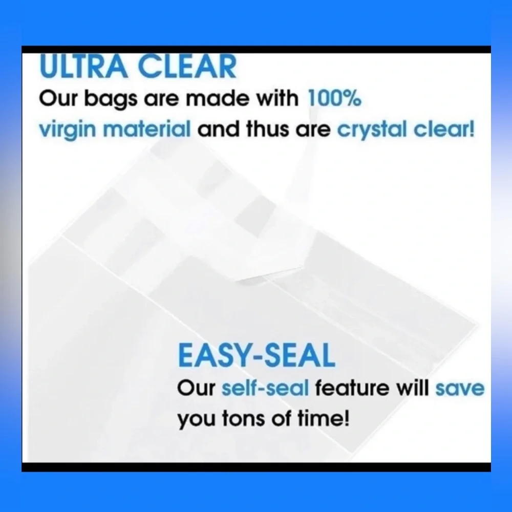 100 ct Clear Cello Bags~🌿🆕🌿 Bonus 💯 Thank You Stickers Included